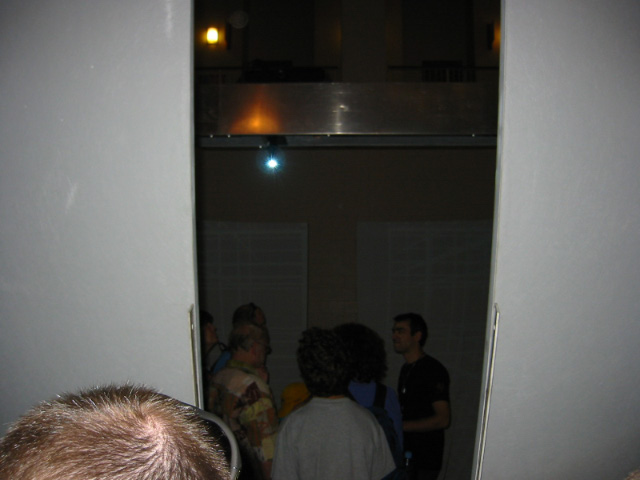 A look inside the screen of the panorama projector
