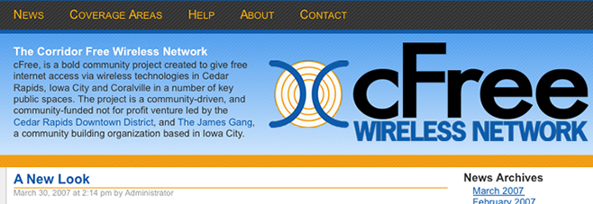 cFree Wireless Network Screenshot