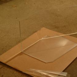 Bend number one in the plexiglas