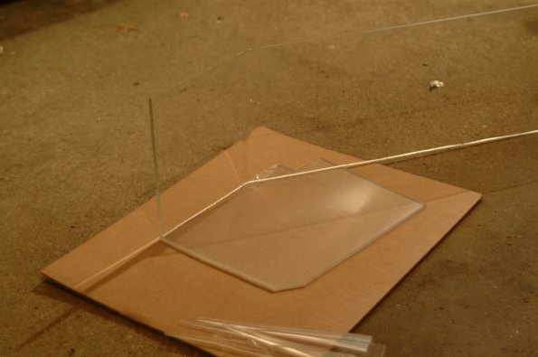 Bend number one in the plexiglas