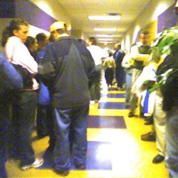Waiting in line to vote