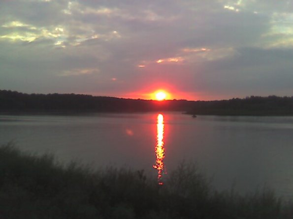 sunset while out geocaching