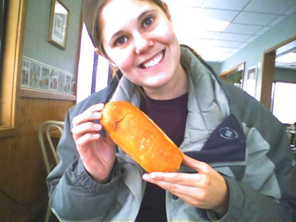 First Runza Sandwich for Jess