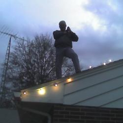 Putting up the lights