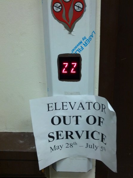 Shhhh Elevator is Sleeping
