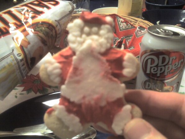 Puking Santa Cookie