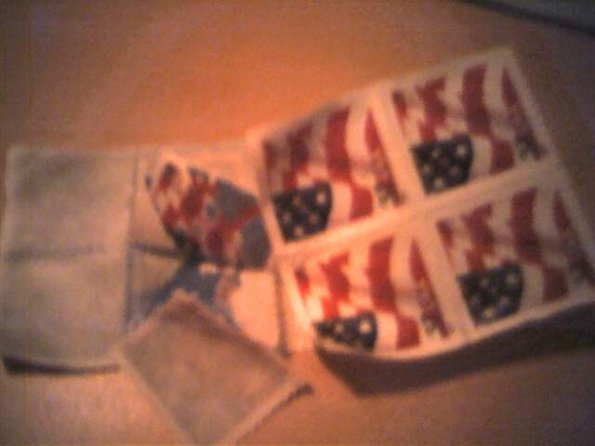 Stamps through the washer
