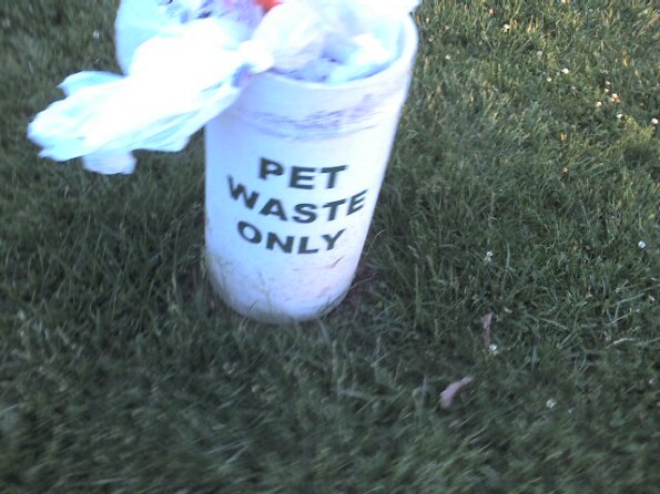 Pet waste only