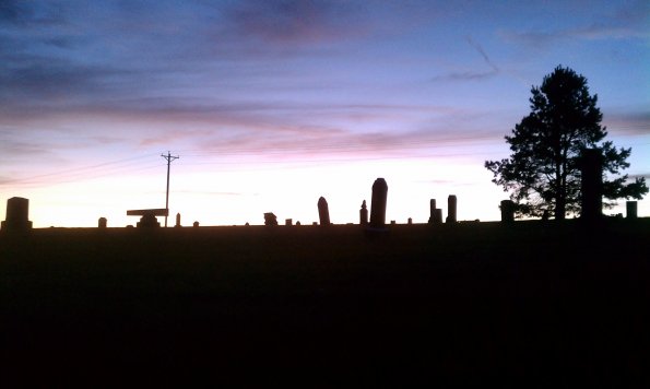 Colorful Cemetery Sky