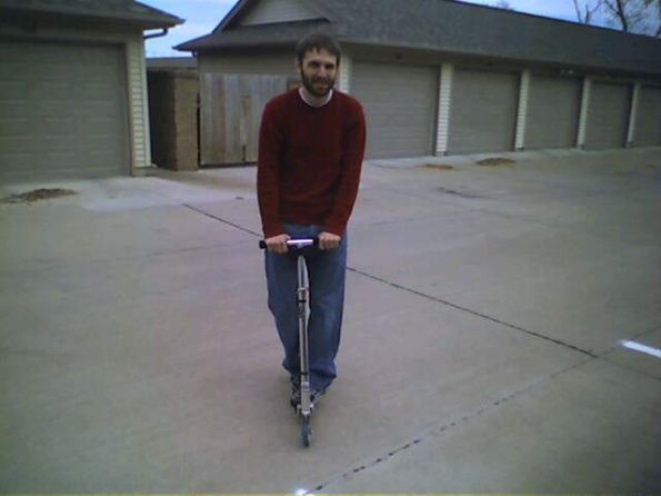 Corey on the scooter