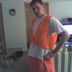 Construction worker orange
