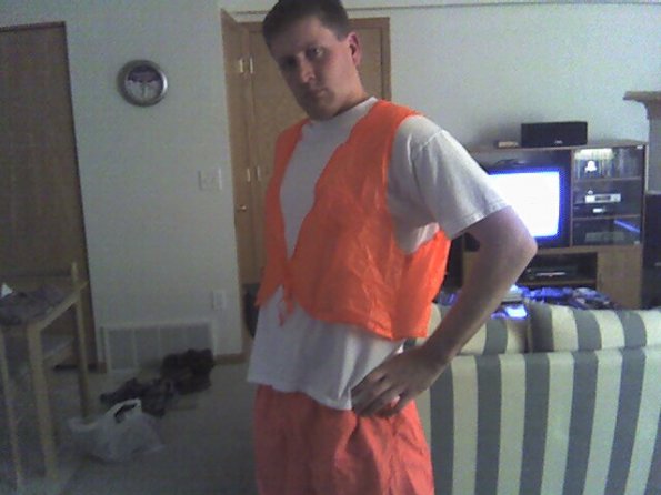 Construction worker orange