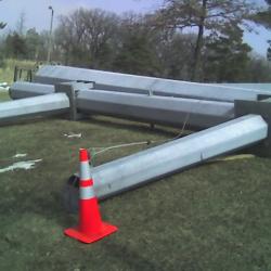 Down power poles