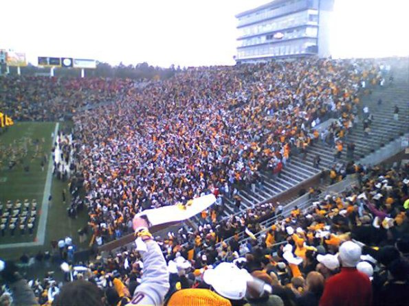At the Iowa Wisconsin Game