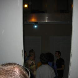 A look inside the screen of the panorama projector