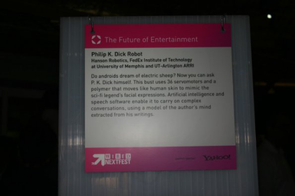 The plackard outisde the Phillp K. Dick instillation