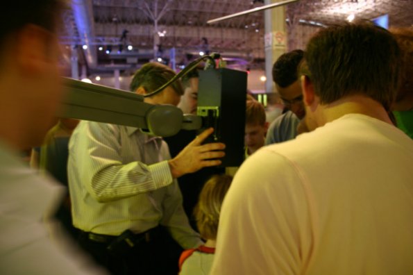 Crowding around the dermal scanner/projector